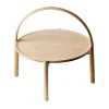 Table basse Elna, Frêne-blanc-Ø60 cm avec anse