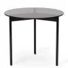 Table basse From Above Ø52 cm base noire, Gris