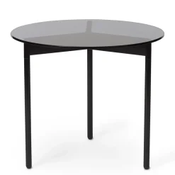 Table basse From Above Ø52 cm base noire, Gris