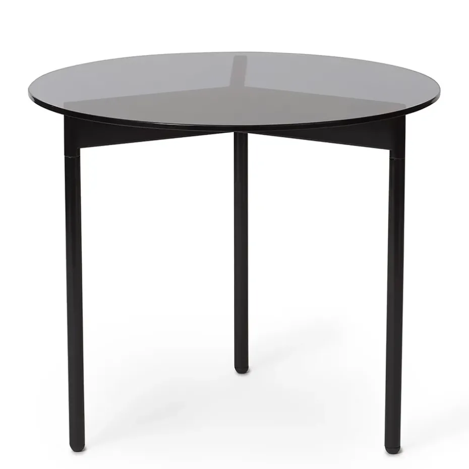 Table basse From Above Ø52 cm base noire, Gris