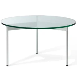 Table basse From Above Ø72 cm structure blanche, Transparent