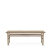 Table basse Grow, chêne laqué transparent, large