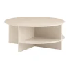 Table basse Halves, Taupe clair-terrazzo, Ø85 cm