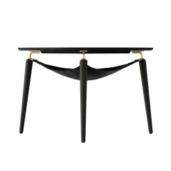 Table basse Hang Out, Chêne noir-laiton