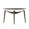 Table basse Hang Out, Chêne foncé-laiton