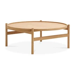 Table basse HB Ø 100 cm, Chêne huilé