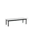 Table basse Kofi, Black oak-clear glass, 50 cm