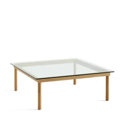 Table basse Kofi, Oak-clear glass, 100 cm
