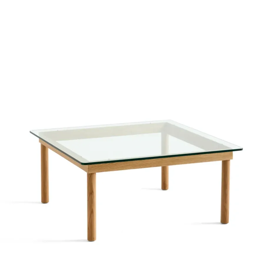 Table basse Kofi, Oak-clear glass, 80 cm