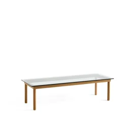 Table basse Kofi, Oak-clear glass, 50 cm