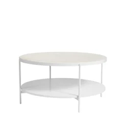 Table basse Lene, blanc, frêne pigmenté blanc