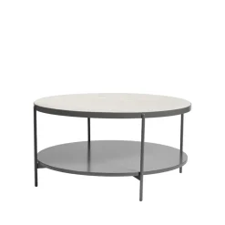 Table basse Lene, gris, frêne pigmenté blanc