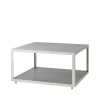 Table basse Level céramique 79x79 cm, Light grey-White
