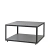 Table basse Level céramique 79x79 cm, Light grey-Lava grey