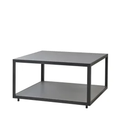 Table basse Level céramique 79x79 cm, Light grey-Lava grey