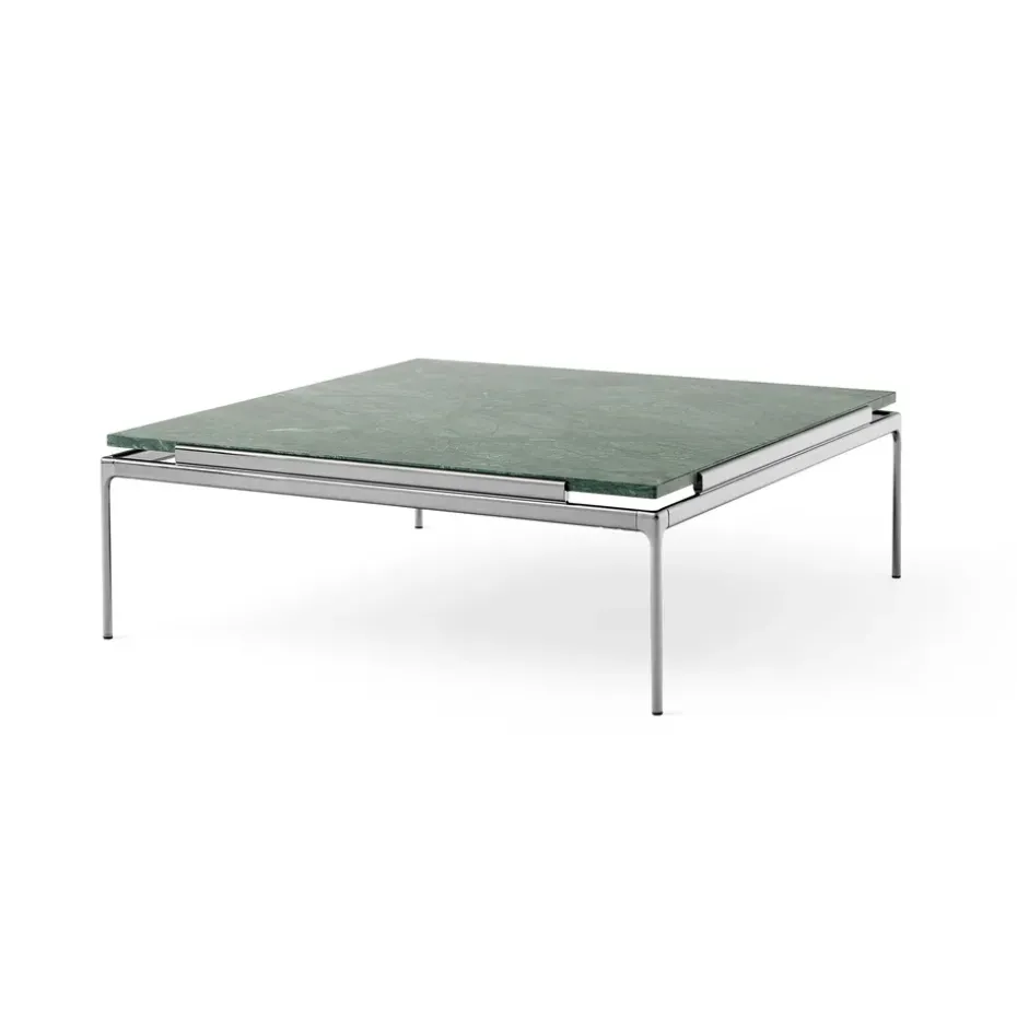 Table basse LN13 Sett, Verde guatemala-dark chrome
