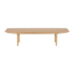Table basse Lucca Lounge 50x160 cm, Natural oak