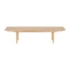 Table basse Lucca Lounge 50x160 cm, White stained oak