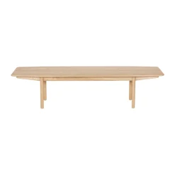 Table basse Lucca Lounge 50x160 cm, White stained oak