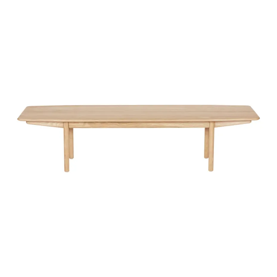 Table basse Lucca Lounge 50x160 cm, White stained oak