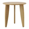 Table basse Lyckeby Ø45x44 cm, Chêne laqué naturel
