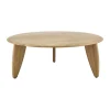 Table basse Lyckeby Ø80x29 cm, Chêne laqué naturel