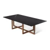 Table basse Ninety 60x120 cm, dessous en chêne fumé, Marbre noir