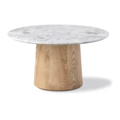 Table basse Niveau Ø61cm, Tundra Grey-ash huile traitée