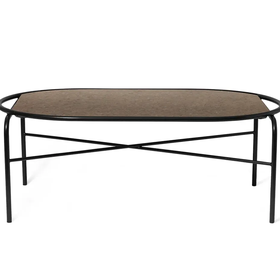 Table basse ovale Secant granit, Antique brown
