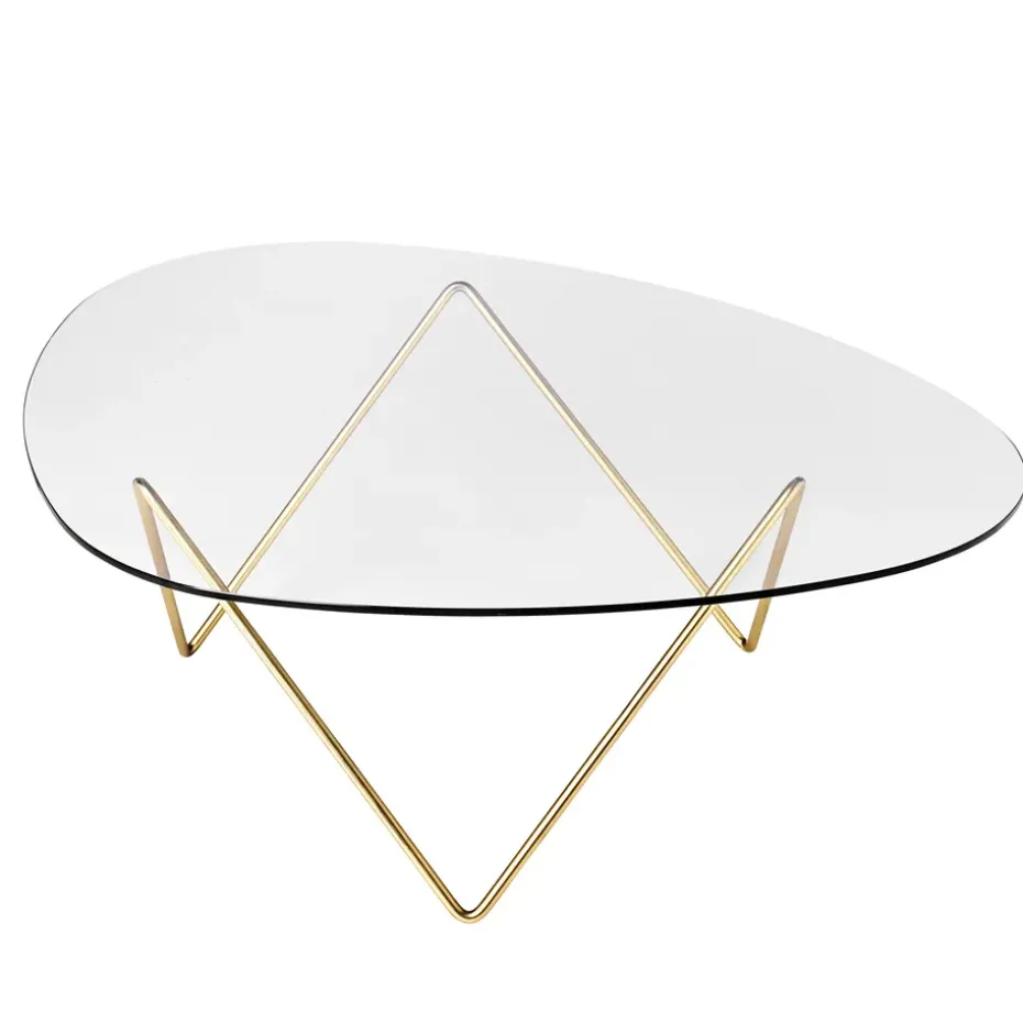 Table basse Pedrera, pieds en laiton