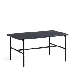 Table basse Rebar 80x49x40,5 cm, Black marble-black