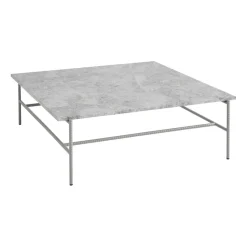 Table basse Rebar 100x104x33 cm, Grey marble-fossil
