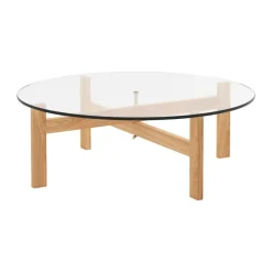 Table basse ronde Moebe Ø88 cm, Chêne