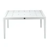 Table basse Santander 78x78x40 cm, Aluminium blanc