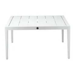 Table basse Santander 78x78x40 cm, Aluminium blanc