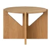 Table basse Simple Ø52 cm, Chêne laqué chaud