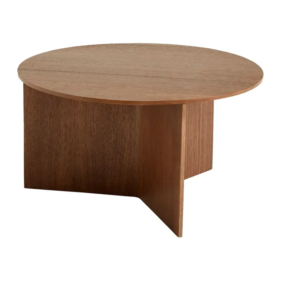 Table basse Slit Ø65 cm, Lacquered walnut