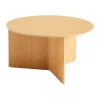 Table basse Slit Ø65 cm, Lacquered oak