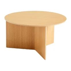 Table basse Slit Ø65 cm, Lacquered oak