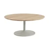 Table basse Soft Ø95 cm, Solid oak-grey