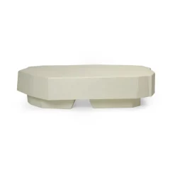 Table basse Staffa 163,5x82,4 cm, Ivoire