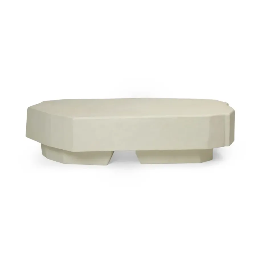 Table basse Staffa 163,5x82,4 cm, Ivoire