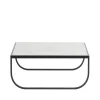 Table basse Tati High, marbre blanc, char grey support