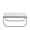 Table basse Tati High, marbre blanc, support storm grey