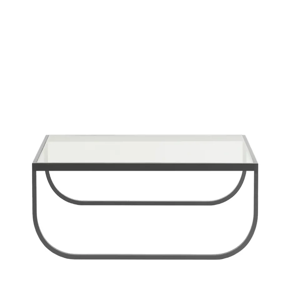 Table basse Tati High, verre, storm grey