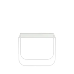 Table basse Tati Lounge High, verre, white