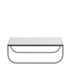 Table basse Tati Low, marble blanc, support storm grey