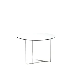 Table basse Tellus, blanc, structure blanche, h44 d64