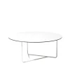 Table basse Tellus, blanc, structure blanche, h41 d100