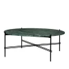 Table basse TS Round, green guatemala marble, ø105, structure noire